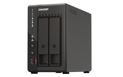Unidad Almacenamiento NAS QNAP CPU Celeron J6412 Quad Core 2.6Ghz 8GB RAM RJ45 2.5GbE 2 Bahias 3.5 Linux Sin Discos