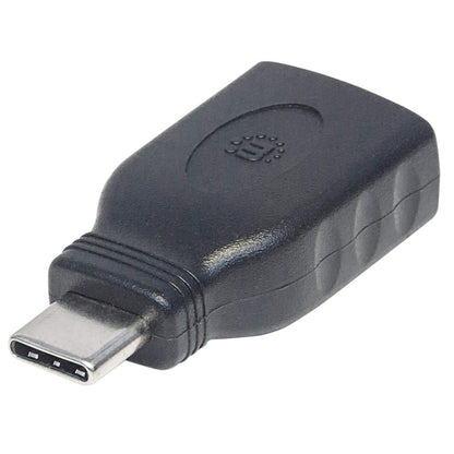 Adaptador Manhattan USB-C 3.1 Gen 1 Super Velocidad CM/AH 5 Gbps Color Negro