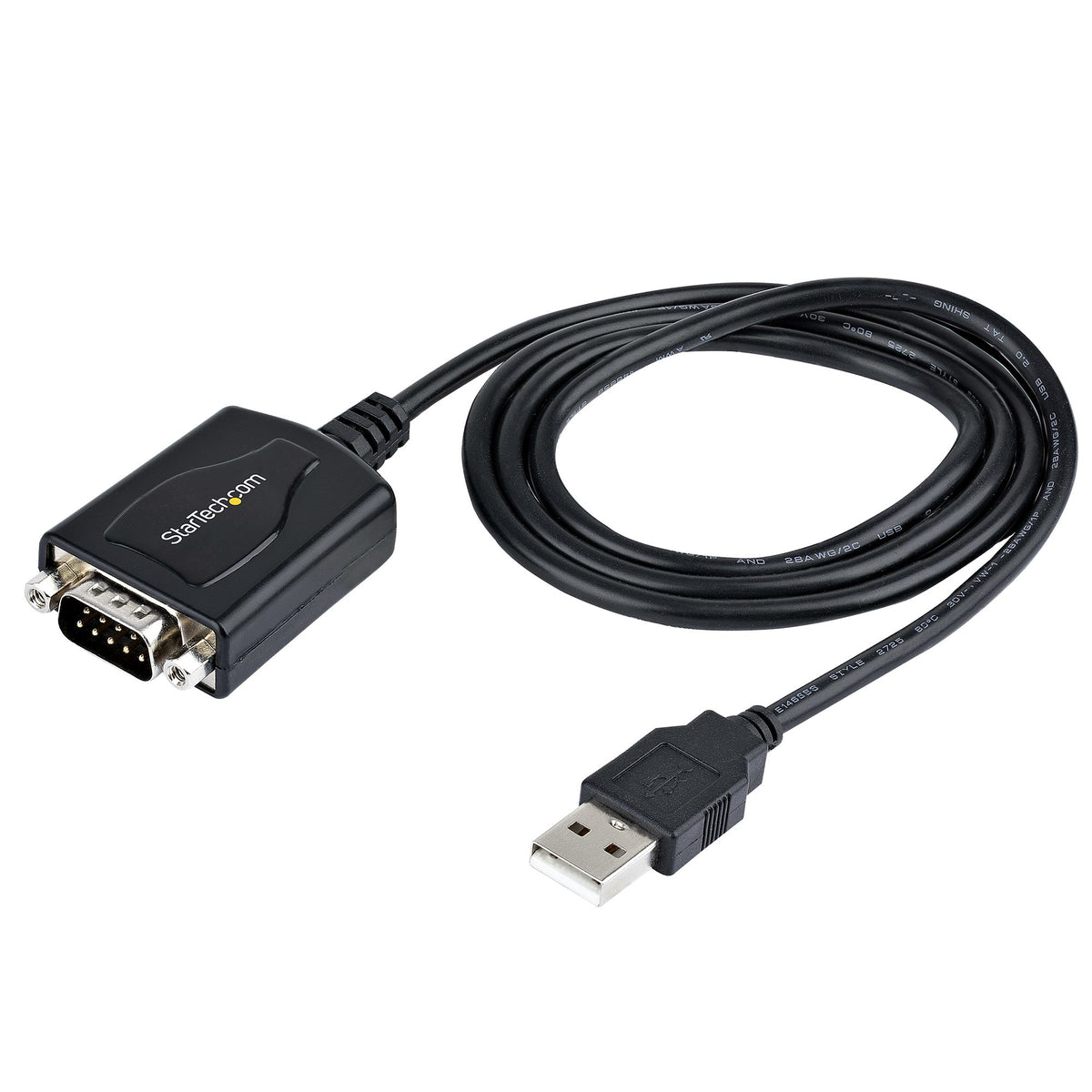 StarTech.com 1P3FPC-USB-SERIAL cambiadores de género de cables DB-9 USB Type-A (4 pin) USB 2.0 Negro