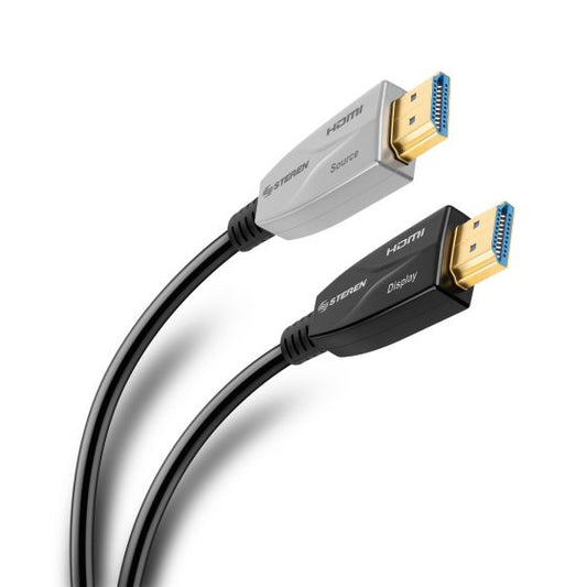 Cable HDMI Steren 4K de Fibra Óptica 30m Color Negro