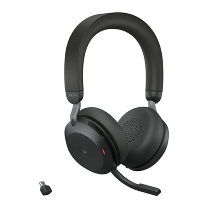 Jabra Evolve2 75 Auriculares Inalámbrico Diadema Oficina/Centro de llamadas USB Tipo C Bluetooth Base de carga Negro