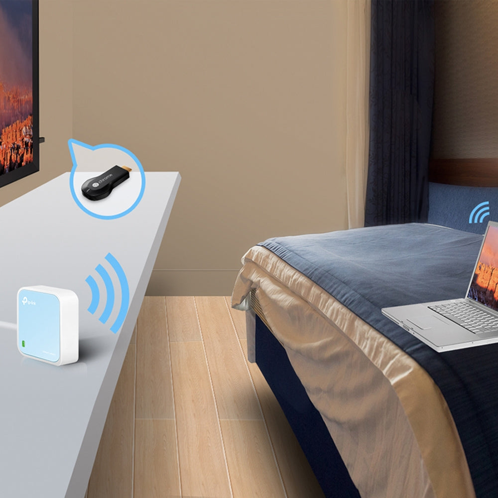 TP-Link TL-WR802N router inalámbrico Ethernet rápido Banda única (2,4 GHz) Azul, Blanco