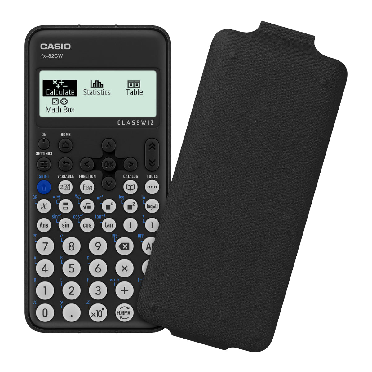 Calculadora Cientifica Casio mas de 290 funciones FX-82CW para preparatoria y universidad negra 4 lineas codigo QR