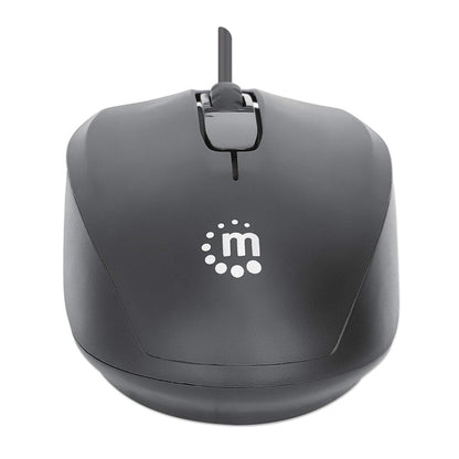 Manhattan 190190 ratón Oficina Ambidiestro USB tipo A 1000 DPI