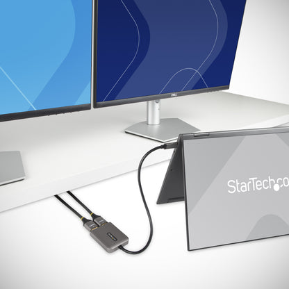 StarTech.com MST14CD122HD adaptador gráfico USB 3840 x 2160 Pixeles Negro, Gris