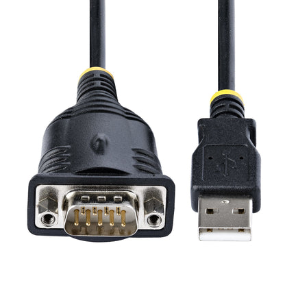 StarTech.com 1P3FP-USB-SERIAL cambiadores de género de cables DB-9 USB Type-A Negro