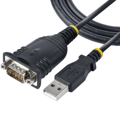 StarTech.com 1P3FP-USB-SERIAL cambiadores de género de cables DB-9 USB Type-A Negro