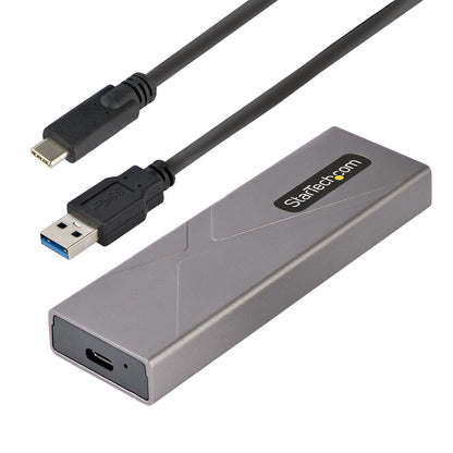 StarTech.com M2-USB-C-NVME-SATA caja para disco duro externo Carcasa para SSD Gris