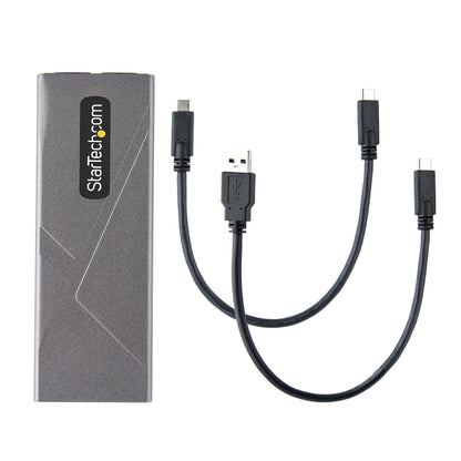 StarTech.com M2-USB-C-NVME-SATA caja para disco duro externo Carcasa para SSD Gris