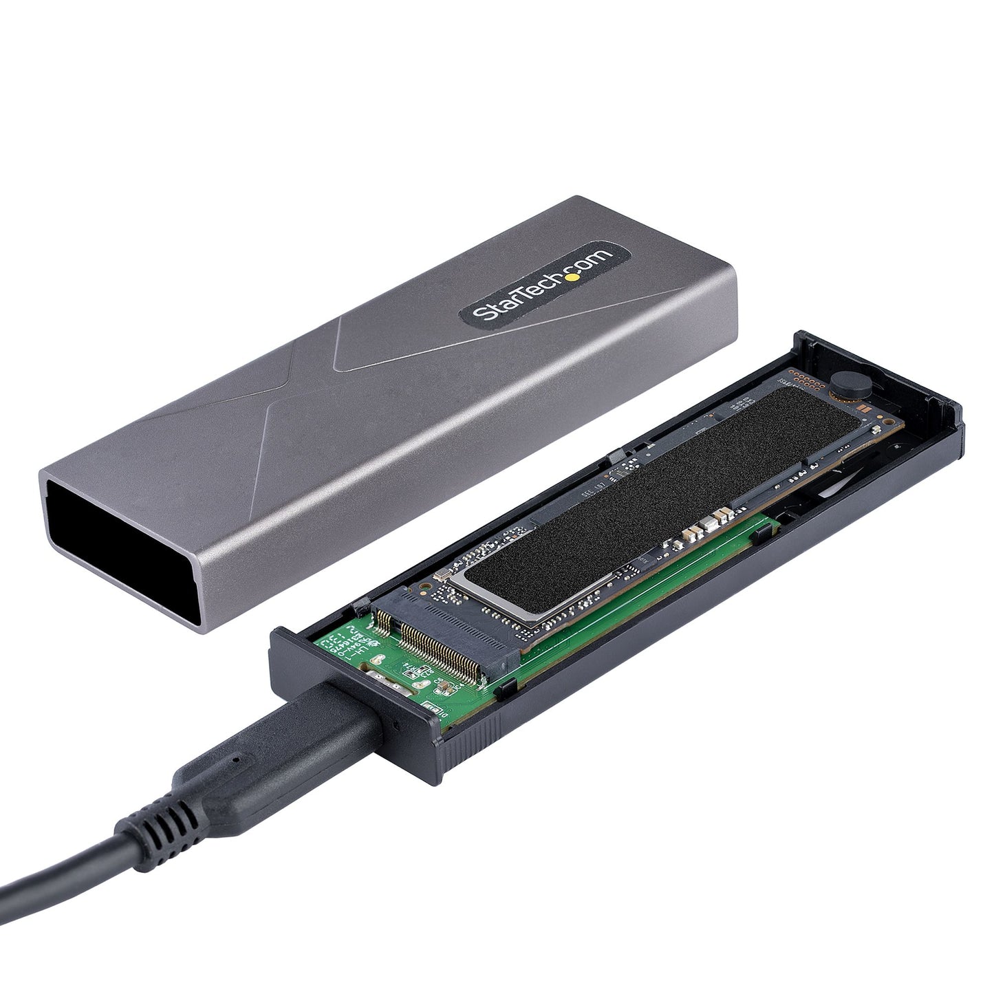 StarTech.com M2-USB-C-NVME-SATA caja para disco duro externo Carcasa para SSD Gris
