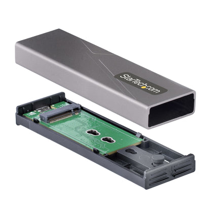 StarTech.com M2-USB-C-NVME-SATA caja para disco duro externo Carcasa para SSD Gris