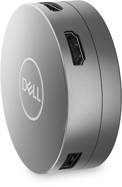 Adaptador Dell 6 en 1 USB-C USB/HDMI/DP/RJ45 8W Color Plata