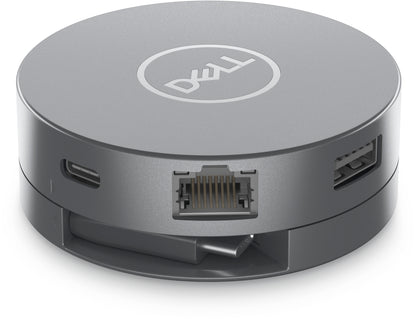Adaptador Dell 6 en 1 USB-C USB/HDMI/DP/RJ45 8W Color Plata