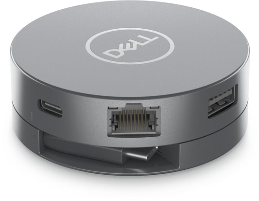 Adaptador Dell 6 en 1 USB-C USB/HDMI/DP/RJ45 8W Color Plata