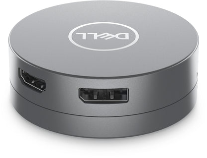 Adaptador Dell 6 en 1 USB-C USB/HDMI/DP/RJ45 8W Color Plata