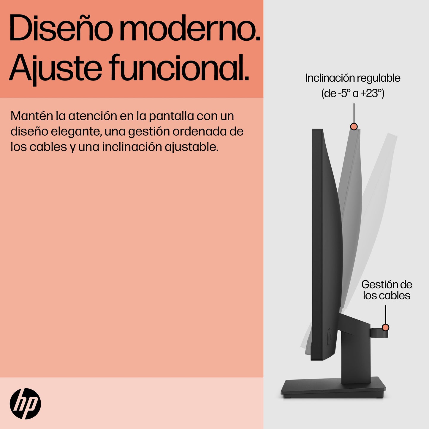 HP P24 G5 FHD Monitor monitor de computadora 60.5 cm (23.8") 1920 x 1080 Pixeles Full HD LCD Negro