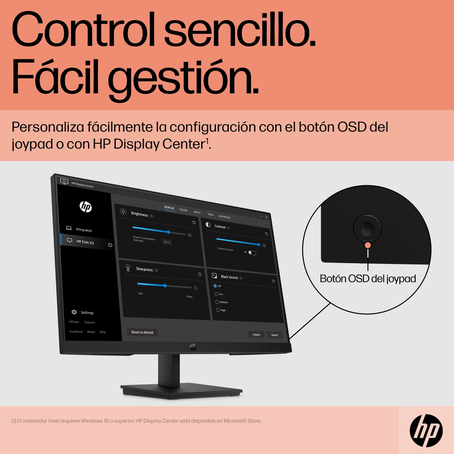 HP P24 G5 FHD Monitor monitor de computadora 60.5 cm (23.8") 1920 x 1080 Pixeles Full HD LCD Negro