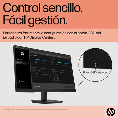 HP P24 G5 FHD Monitor monitor de computadora 60.5 cm (23.8") 1920 x 1080 Pixeles Full HD LCD Negro