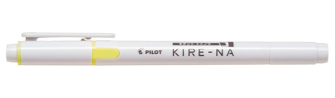 Resaltador Pilot KIRE-NA doble punta Cincel/Fino color Amarillo C/10
