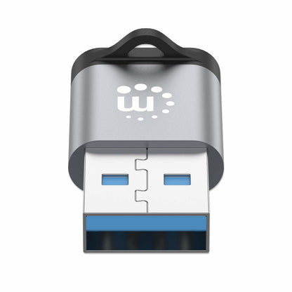 Manhattan 356305 cambiadores de género de cables USB-A USB-C Negro, Gris
