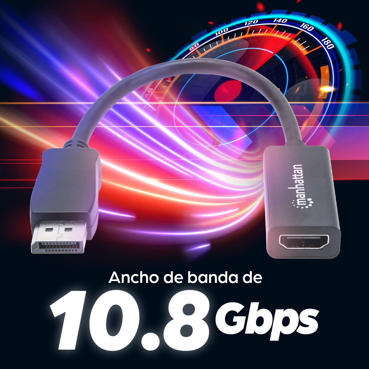 Manhattan 151634 adaptador de cable de vídeo 0.15 m HDMI Tipo A (Estándar) Negro