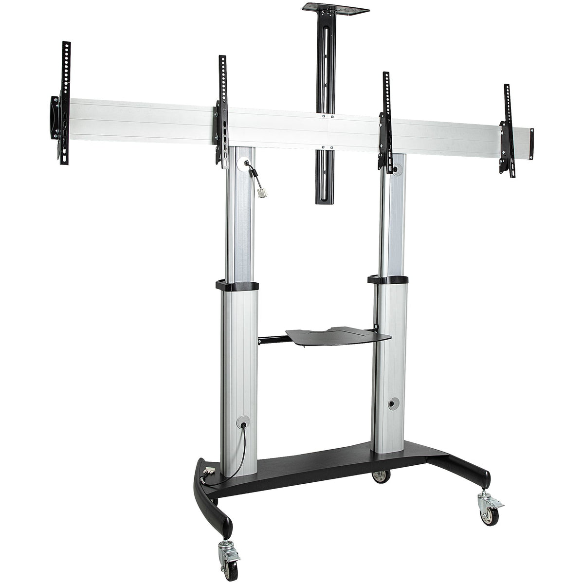 StarTech.com STNDMTVDUO soporte para TV 152.4 cm (60") Negro, Plata