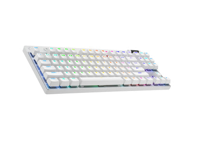 Logitech G 920-012143 teclado Juego RF inalámbrico + bluetooth QWERTY Inglés Blanco
