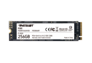 Unidad SSD Patriot M.2 256GB P300 PCIE 3.0 NVME 2280 1100MB/s Escritura 1700 MB/s Lectura