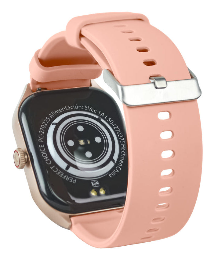 Perfect Choice PC-270225 reloj inteligente y deportivo 4.65 cm (1.83") TFT Digital 240 x 286 Pixeles Rosa dorado