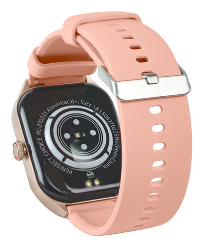 Perfect Choice PC-270225 reloj inteligente y deportivo 4.65 cm (1.83") TFT Digital 240 x 286 Pixeles Rosa dorado