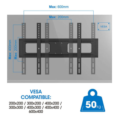 Manhattan 462150 soporte para TV 2.18 m (86") Negro