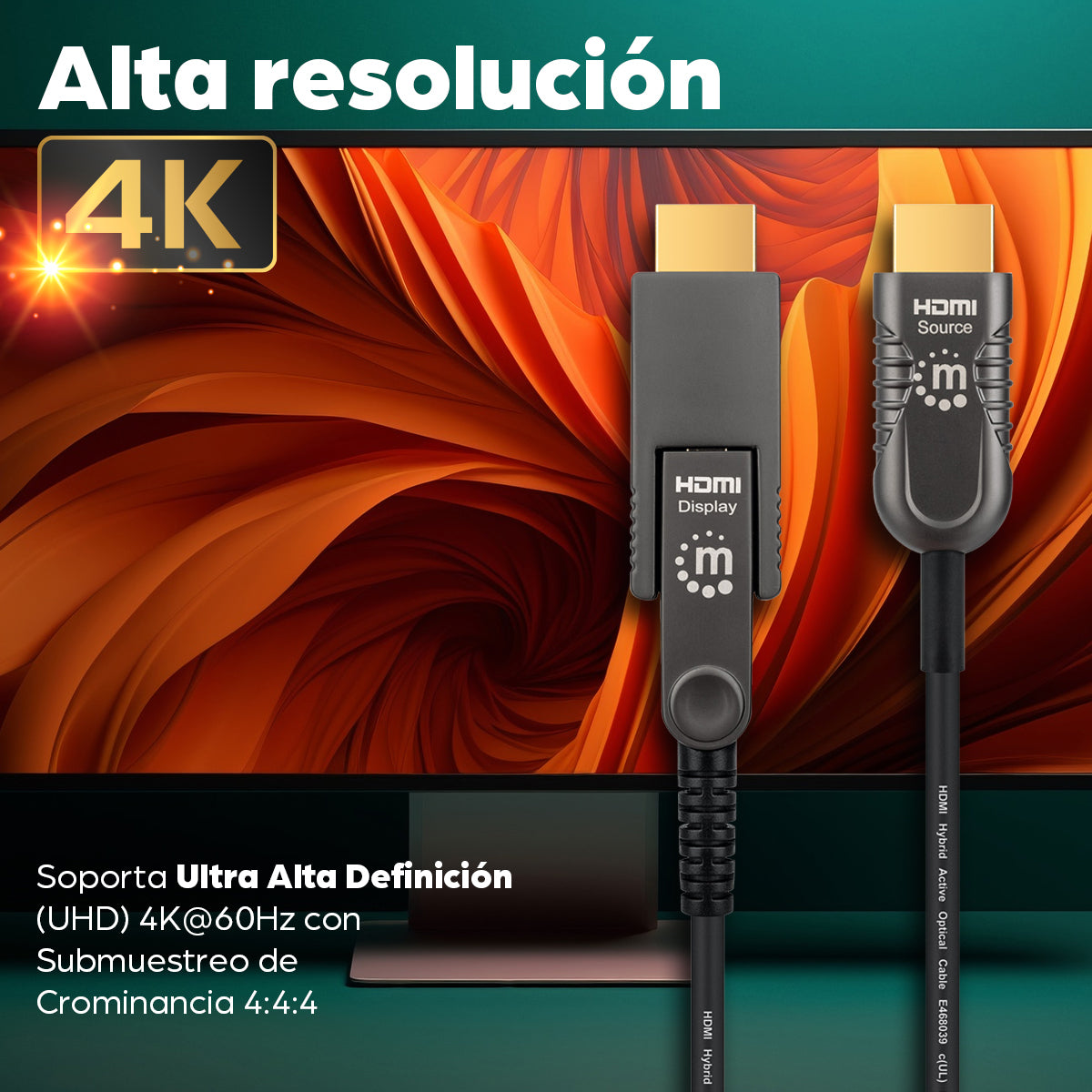 Manhattan 353243 cable HDMI 20 m HDMI Tipo A (Estándar) HDMI Tipo D (Micro) Negro