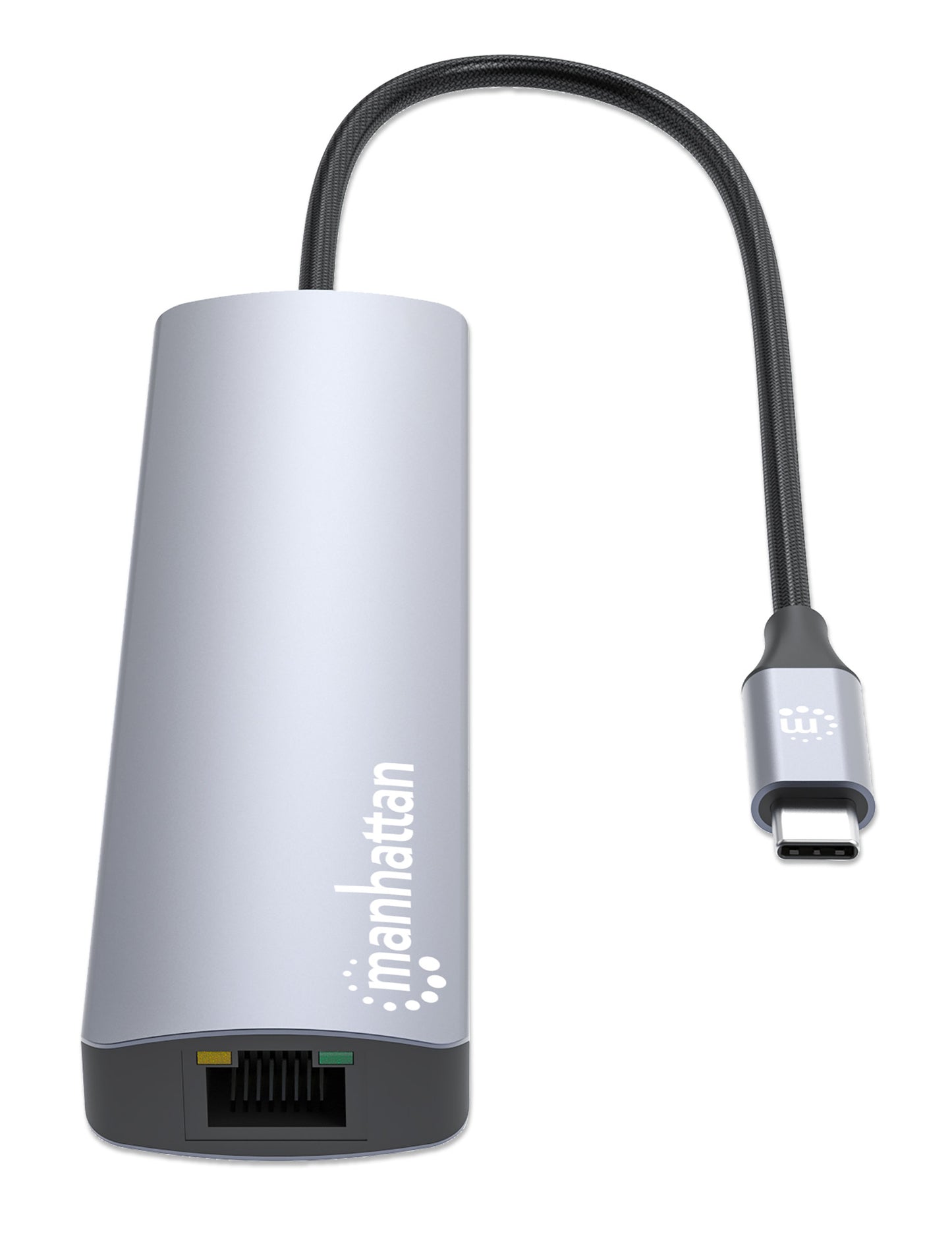 Manhattan 153959 base para laptop o replicador de puertos Alámbrico USB 3.2 Gen 1 (3.1 Gen 1) Type-C Plata