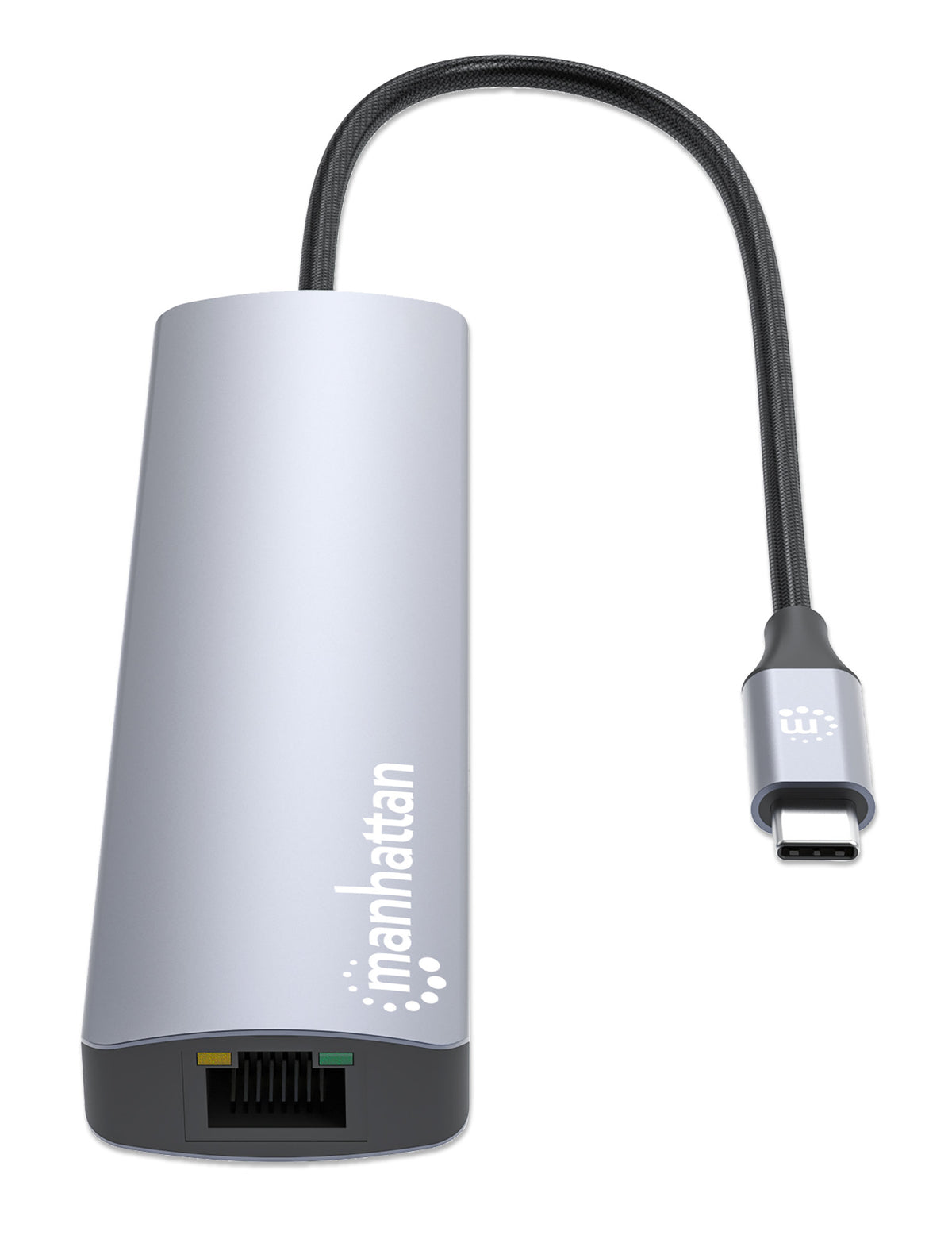 Manhattan 153959 base para laptop o replicador de puertos Alámbrico USB 3.2 Gen 1 (3.1 Gen 1) Type-C Plata