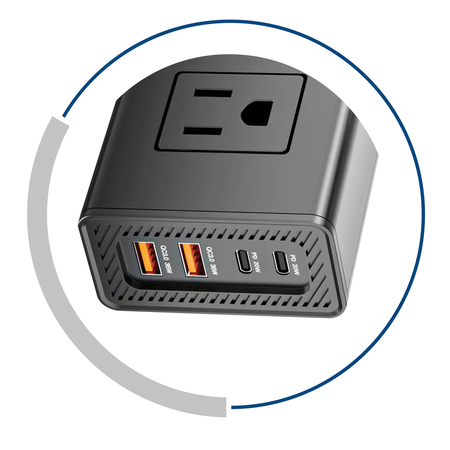 CDP XVU212 adaptador e inversor de corriente Auto 200 W Negro, Gris