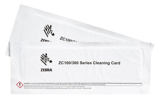 Kit de Limpieza Zebra para ZC100/ZC300 Incluye 2 Tarjetas