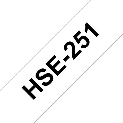 Cinta Brother HSE251 Termorretráctil Texto Negro Sobre Fondo Blanco 23.6mmx1.5m