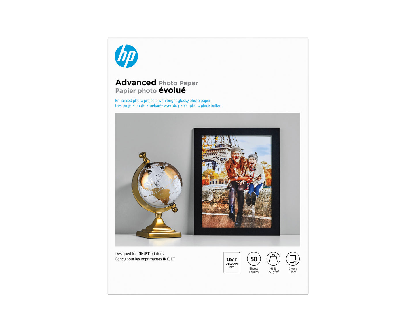 Papel HP Fotografico Satinado Avanzado Cartas 50 Hojas