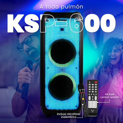 Vorago KSP-600 altavoz portátil y para fiesta Negro 80 W