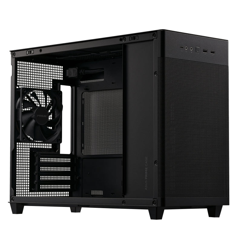 Gabinete Asus Prime AP201 Black Paneles de Malla Micro ATX Negro
