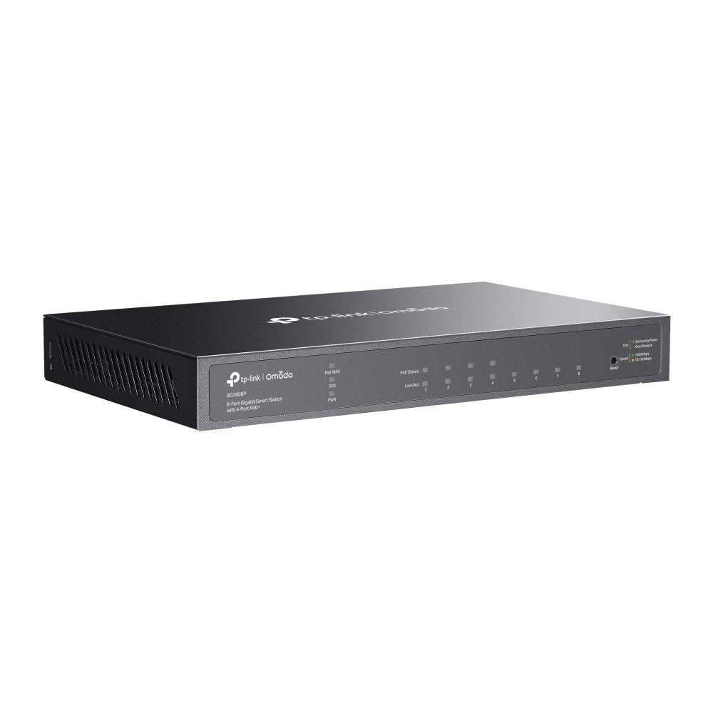 TP-Link Omada TL-SG2008P Gestionado L2/L2+ Gigabit Ethernet (10/100/1000) Energía sobre Ethernet (PoE) Negro