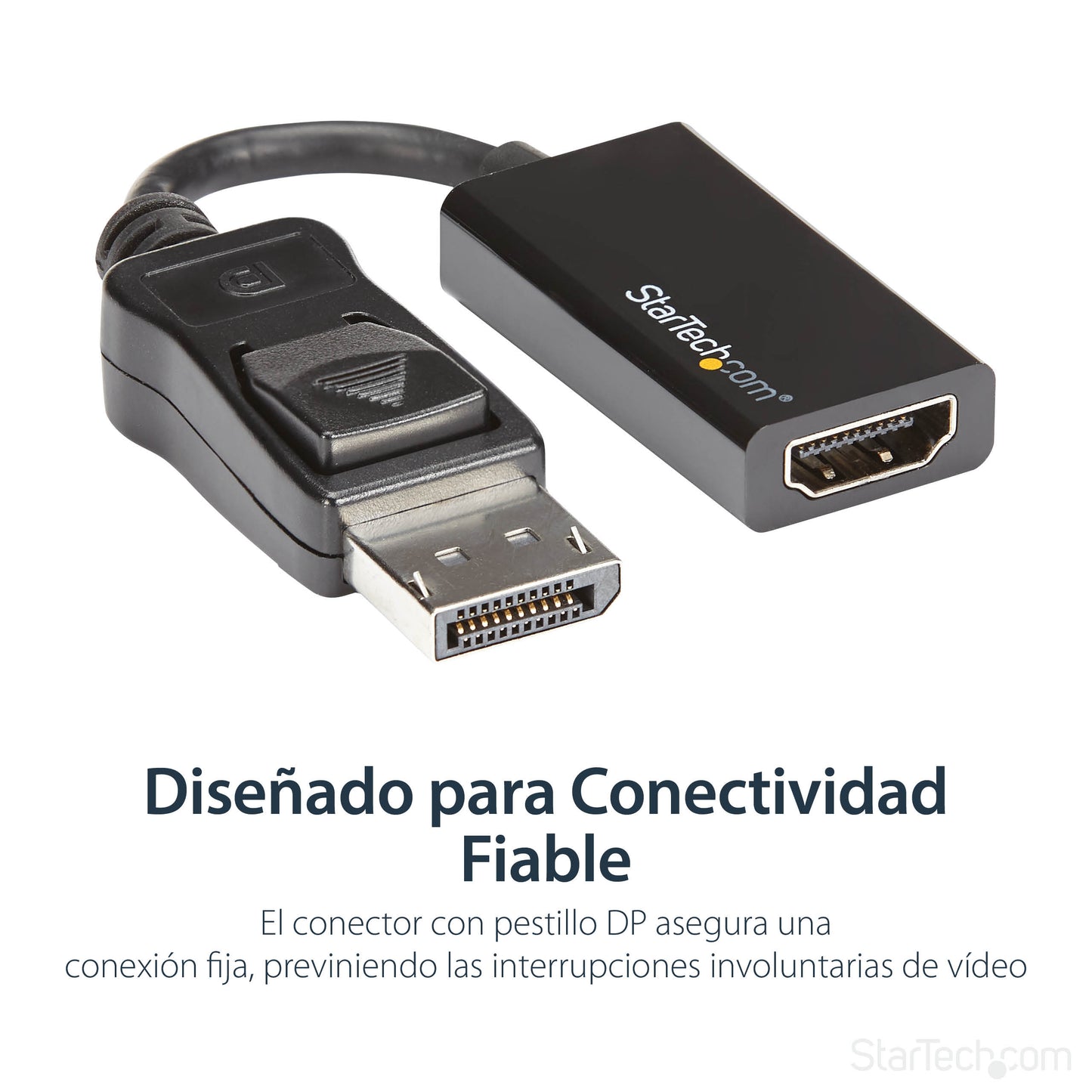 StarTech.com DP2HD4K60S adaptador de cable de vídeo 0.215 m Negro