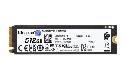 Unidad de Estado Sólido SSD Kingston KC3000 512G PCIe 4.0 NVMe M.2 SSD
