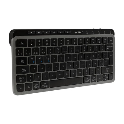 Acteck Creator Krea MK750 teclado Ratón incluido Universal RF inalámbrico + bluetooth QWERTY Español Negro, Gris