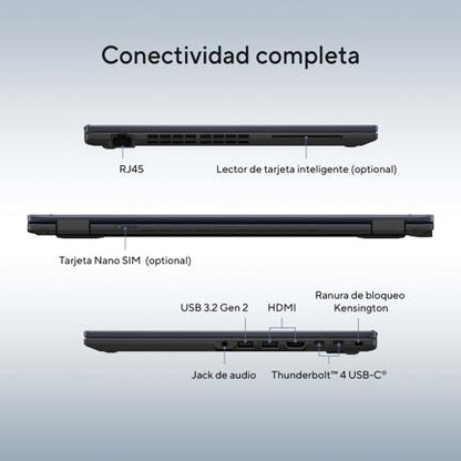 Laptop Asus ExpertBook B3404CVA-I516G512-P1  14" Intel Core i5-1335U Disco duro 512GB SSD Ram 16GB Windows 11 Pro Negro