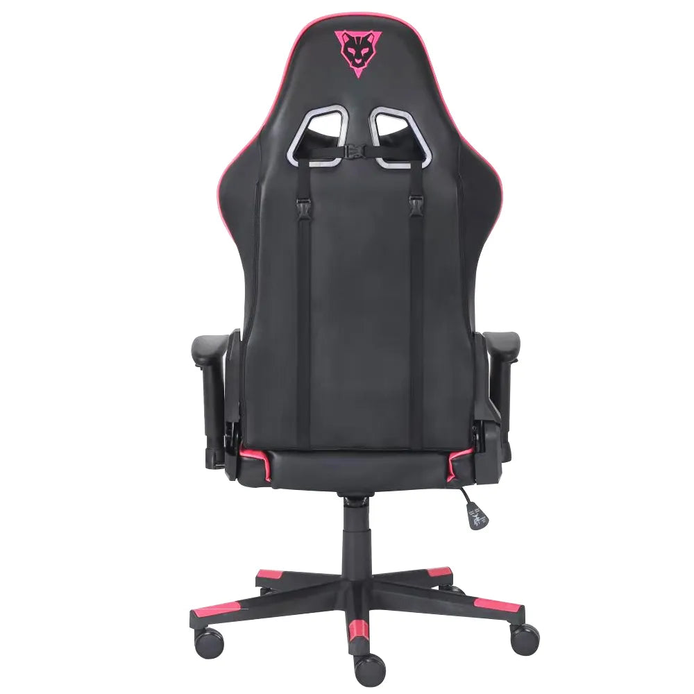 Ocelot Gaming Silla Gamer Ogs-03 Hasta 150kg Negro/rosa Negro Piel Sintética