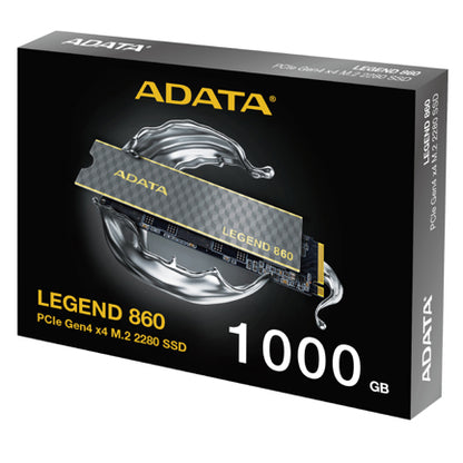Unidad de Estado Sólido SSD Adata Legend 860 1000GB PCIE Gen4 M.2 2280 6000/4000MBS Compatible con PS5 Disipador Al