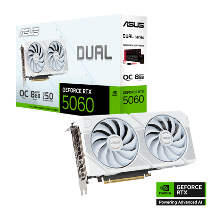 Tarjeta de Video ASUS NVIDIA GeForce RTX 5060 BLANCO 8GB 128-bit GDDR7 PCI Express 5.0