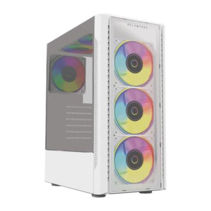 Gabinete Gamer Media Torre DragonFly Crystal GM745 Panel Izq Cristal + Frente Cristal / Azender Blanco