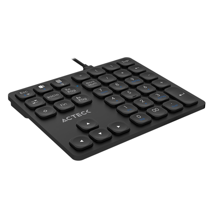 Teclado Numérico Acteck Multidispositivo Inspire Pad Pro TN480  / 2.4 MHz + 2 modos BT  Recargable / Advanced Negro